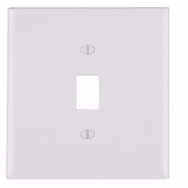 Leviton Antimicrobial Powder Coated White 1 gang Thermoset Plastic